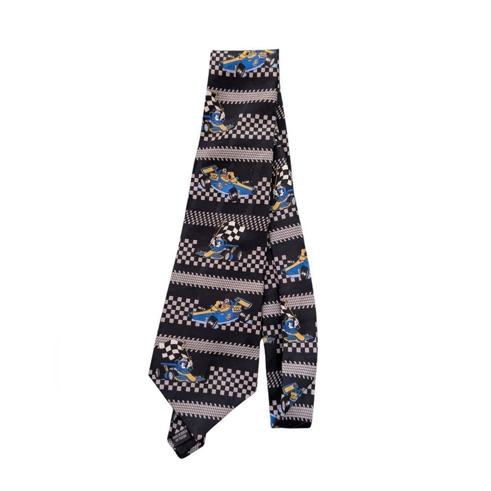 Disney Mickey Unlimited mens vintage Mickey mouse Donald duck racing tie